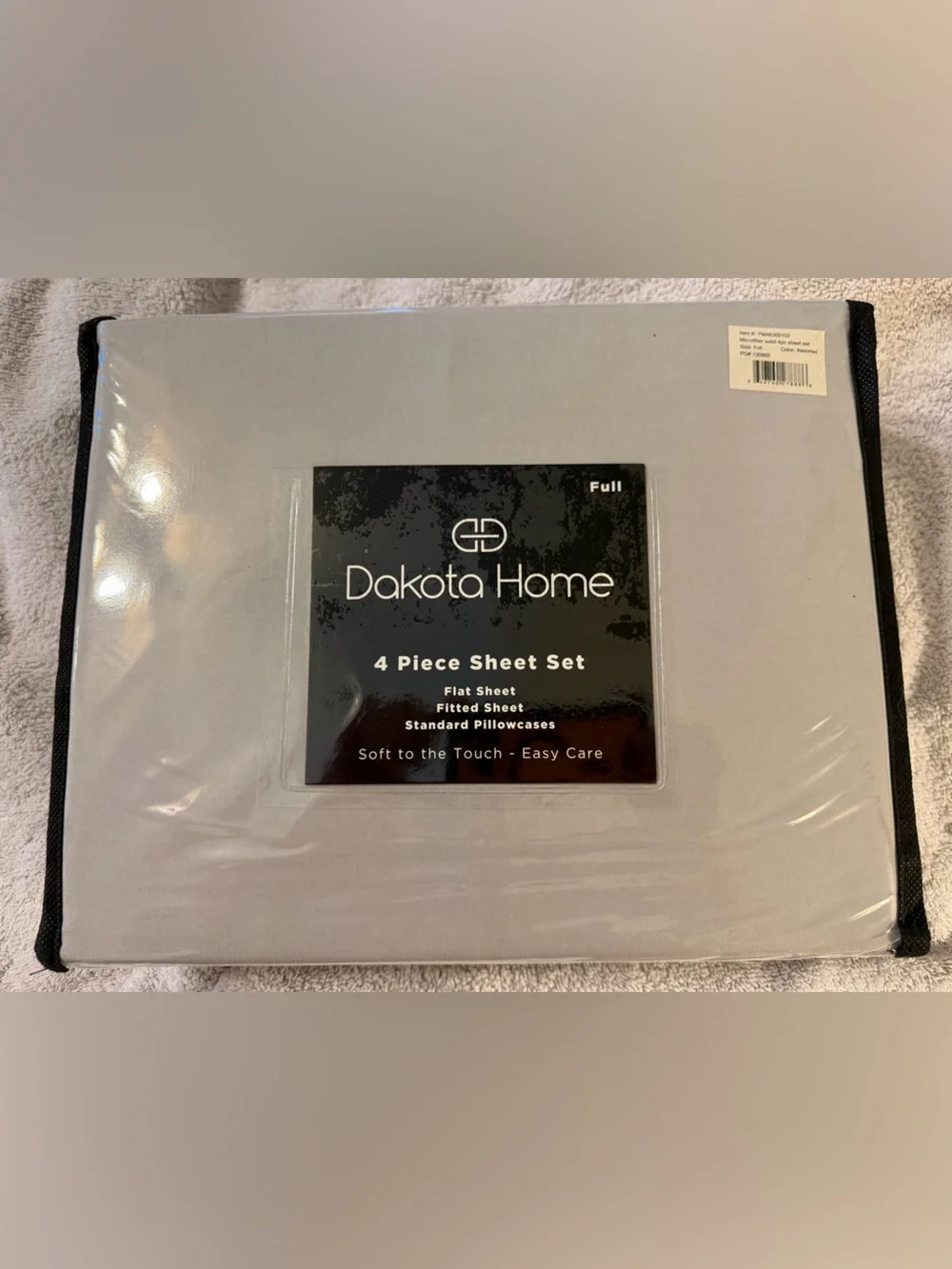 NIP Dakota Home Full Size Gray Bed Sheets - 4 Piece Set